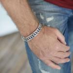 126 Bracelet Male DOUBLE LINKED Collection