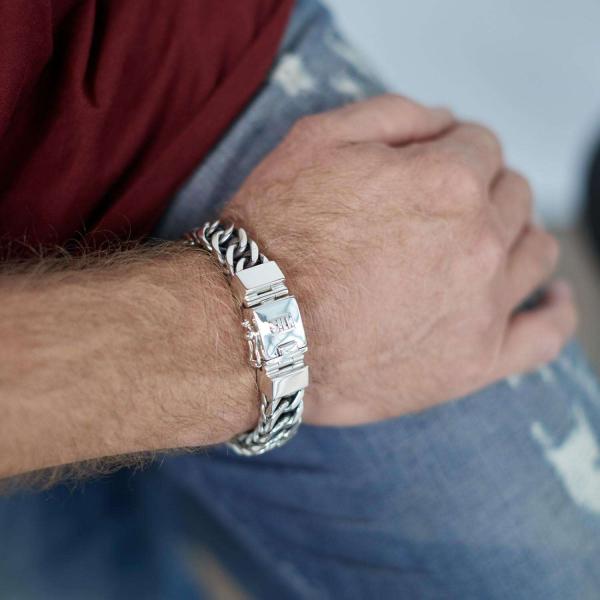 126 Bracelet Male DOUBLE LINKED Collection
