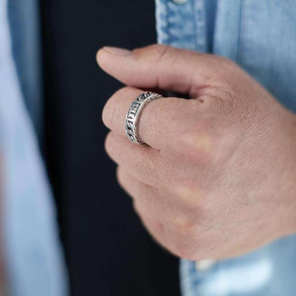 142 Ring Male DOUBLE LINKED Collection