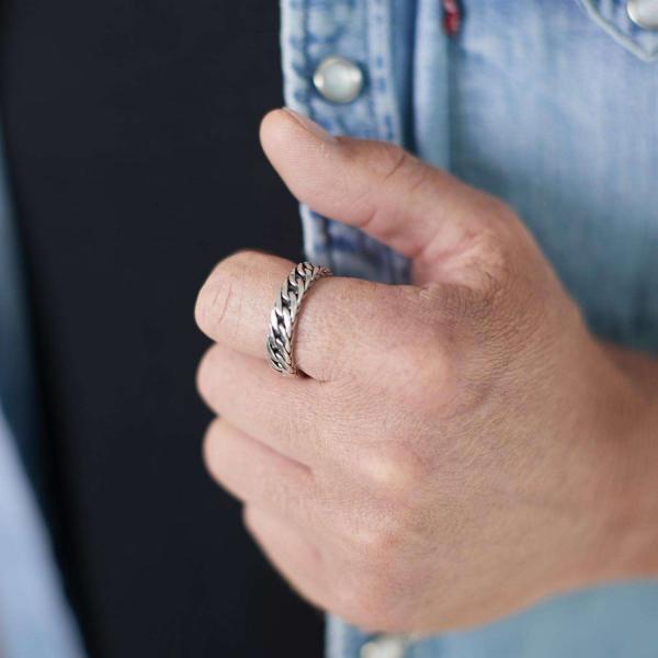 142 Ring Male DOUBLE LINKED Collection