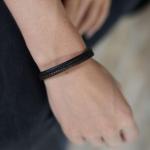 157BBR Bracelet Black-Brown Female CHEVRON Collection