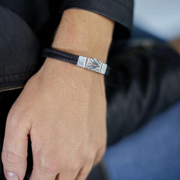 157BLK Bracelet Black Female CHEVRON Collection