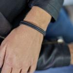 157BLK Bracelet Black Female CHEVRON Collection