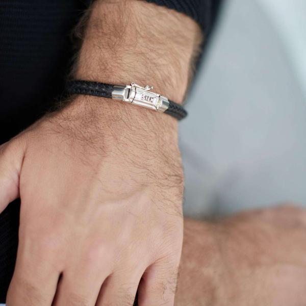 171BLK Bracelet Black Male WEAVE Collection