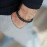 171BLK Bracelet Black Male WEAVE Collection