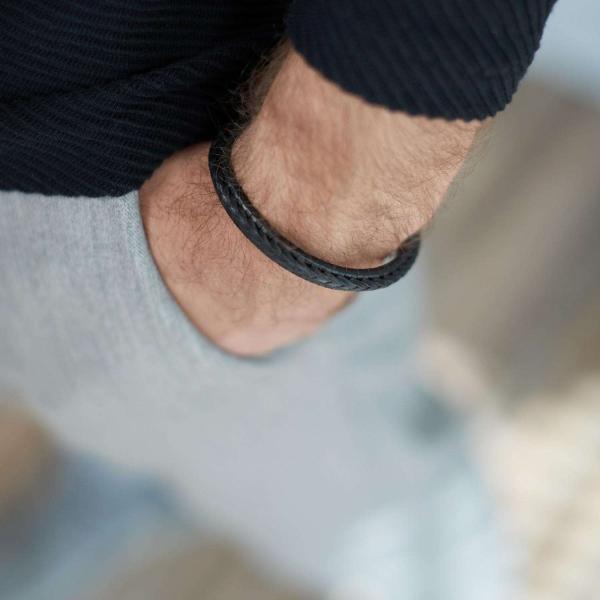 171BLK Bracelet Black Male WEAVE Collection