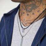 183BLK Collier Black Male CHEVRON Collection