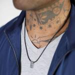 183BLK Collier Black Male CHEVRON Collection