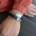 214BBR Bracelet Black-Brown Female CLASSIC CHEVRON Collection