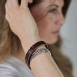 214BRC Wrap Brown Croco Female CLASSIC CHEVRON Collection