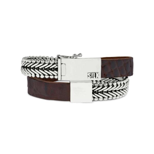 214BRC Wrap Brown Croco CLASSIC CHEVRON Collection