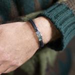 240BLK Bracelet Black Male DOUBLE LINKED Collection