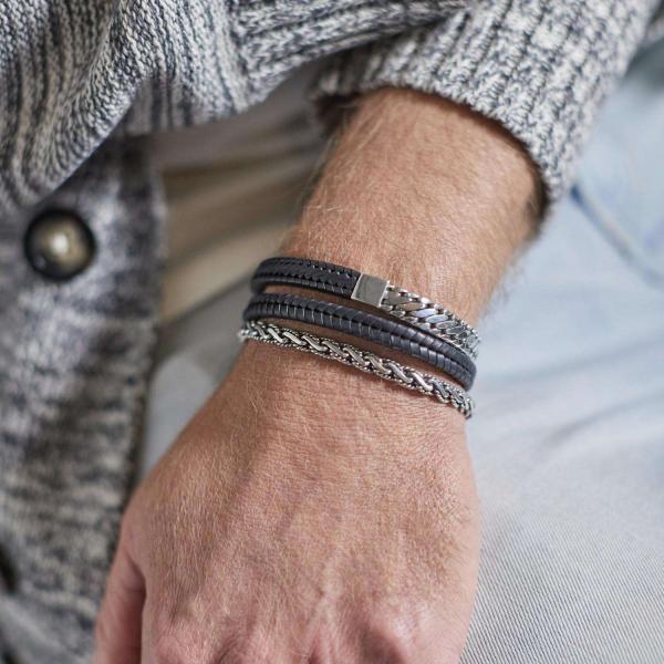 277BLK Bracelet Black Male BOLD Collection