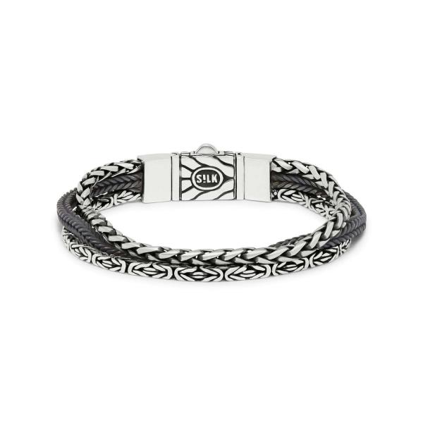 283 bracelet silver polished, mat & black RAW RAW Collection