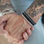 283 bracelet silver polished, mat & black RAW Male RAW Collection