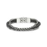 283 bracelet silver polished, mat & black RAW RAW Collection