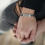 283 bracelet silver polished, mat & black RAW Female RAW Collection