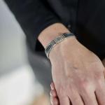 283 bracelet silver polished, mat & black RAW Female RAW Collection