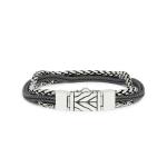 283 bracelet silver polished, mat & black RAW RAW Collection