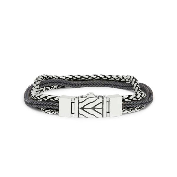 283 bracelet silver polished, mat & black RAW RAW Collection