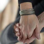 284 bracelet silver polished, mat & brass RAW Female RAW Collection