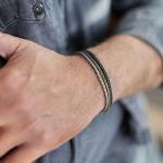 284 bracelet silver polished, mat & brass RAW Male RAW Collection