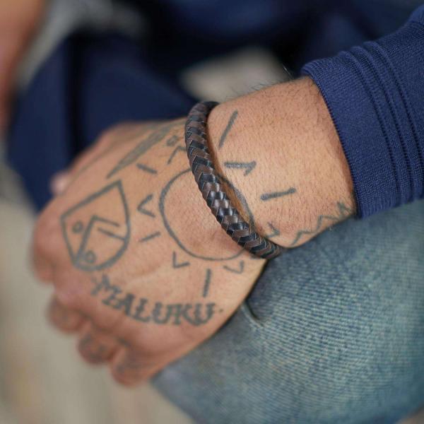 326BBR Bracelet Black-Brown Male ARCH Collection