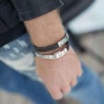 362BBR Bracelet Black-Brown Male ALPHA Collection