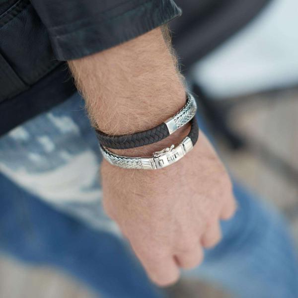 362BBR Bracelet Black-Brown Male ALPHA Collection