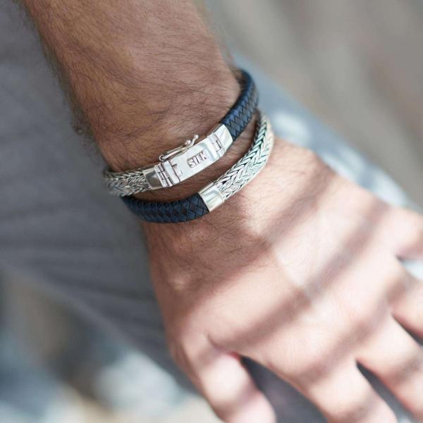 362BBU Bracelet Black-Blue Male ALPHA Collection