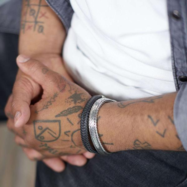 362BLK Bracelet Black Male ALPHA Collection