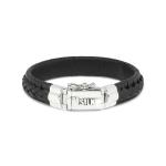 742BLK Bracelet Leather Black WEAVE Collection