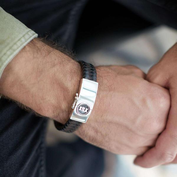 811BBR Bracelet Black-Brown Male ALPHA Collection