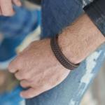 811BRN Bracelet Brown Male ALPHA Collection