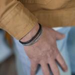 830BLK Bracelet Black Male ROOTS Collection