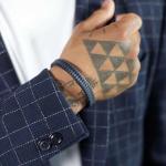 841BBU Bracelet Black-Blue Male ALPHA Collection