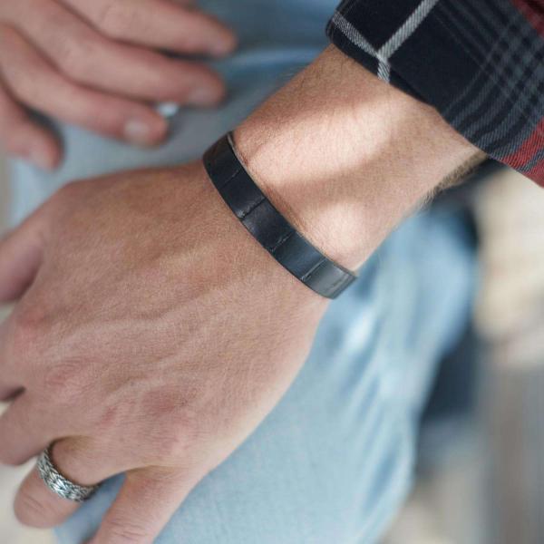 841BKC Bracelet Black Croco Male ALPHA Collection