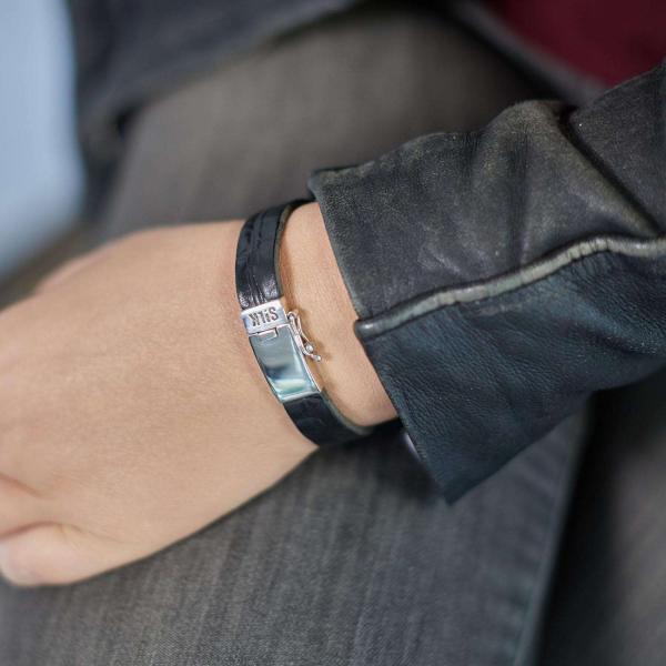 841BKC Bracelet Black Croco Female ALPHA Collection