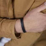 841BLK Bracelet Black Male ALPHA Collection