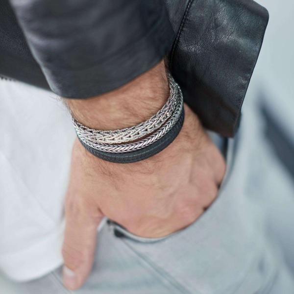 850BLK Bracelet Black Male ALPHA Collection