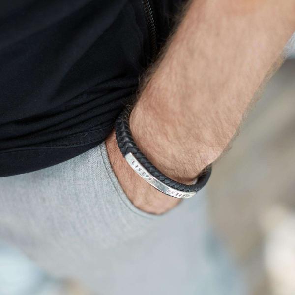 851BLK Bracelet Black Male ALPHA Collection