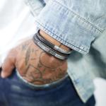 852BLK Bracelet Black Male ALPHA Collection