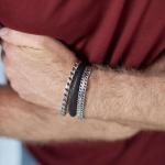 853BLK Bracelet Black Male ARCH Collection