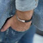 854BLK Bracelet Black Male BOLD Collection