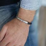 854BLK Bracelet Black Male BOLD Collection