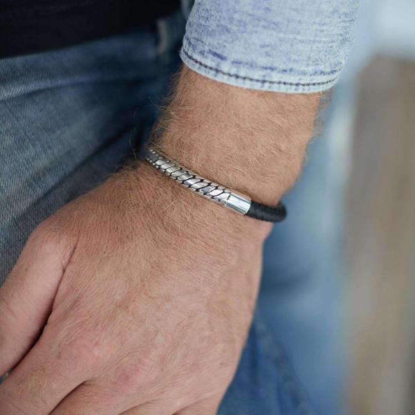 854BLK Bracelet Black Male BOLD Collection