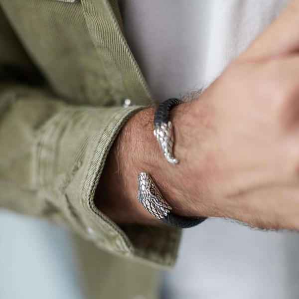S23 Snake Bracelet Leather Male