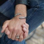 S28 Silver Snake Ring Male