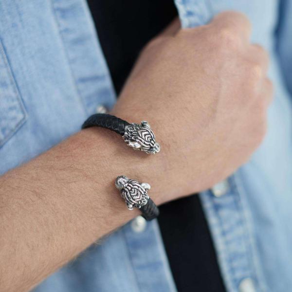 S41 Tiger Bracelet Leather Male